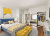 Thumbnail 21 of 38 - Spacious Bedroom with Two-Mirrored Closets and Bathroom