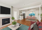 Thumbnail 15 of 38 - Open-Concept Kitchen, Dining, and Living Room Space