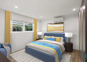 Thumbnail 13 of 39 - Bedroom with Vinyl Flooring, Recessed Lighting, and Large-Size Window