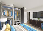 Thumbnail 11 of 39 - Bedroom with Storage Closets with Shelving
