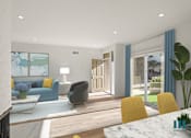 Thumbnail 43 of 65 - Dining, Living Room, and Patio