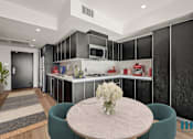 Thumbnail 72 of 106 - Kitchen and Dining Area with Cabinet Storage at Ogden Garden by Wiseman, California, 90036