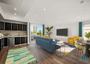 Thumbnail 25 of 106 - Kitchen and Living Room at Ogden Garden by Wiseman, Los Angeles