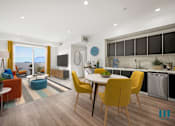 Thumbnail 44 of 106 - Color full Living Space at Ogden Garden by Wiseman, Los Angeles, California