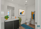 Thumbnail 89 of 106 - Bathroom with Vanity Cabinet at Ogden Garden by Wiseman, Los Angeles, CA, 90036