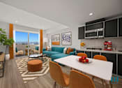 Thumbnail 68 of 106 - Living Room With Expansive Window at Ogden Garden by Wiseman, Los Angeles, 90036