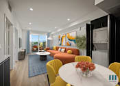 Thumbnail 65 of 106 - Living Room Come Dining Area View at Ogden Garden by Wiseman, Los Angeles