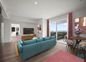 Thumbnail 12 of 106 - Bright Living Room at Ogden Garden by Wiseman, Los Angeles, 90036