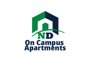 Thumbnail 6 of 6 - the on campus apartments logo on a green background