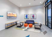 Thumbnail 4 of 18 - Resident Services Center Lounge Area at GEO Apartment in Fremont CA