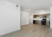 Thumbnail 8 of 18 - Vacant Living Room and Kitchen at GEO Apartment in Fremont CA