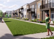 Thumbnail 3 of 22 - Exterior Rendering at The Daniels at Northern Gateway Apartments, Wisconsin