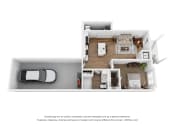 Thumbnail 21 of 22 - One Bed 1 bath floor plan D at The Daniels at Northern Gateway Apartments, Saukville, Wisconsin