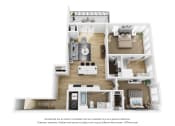 Thumbnail 19 of 22 - 2 Bedroom 2 bath floor plan A at The Daniels at Northern Gateway Apartments, Saukville, WI