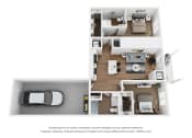 Thumbnail 18 of 22 - 2 Bedroom 2 bath floor plan at The Daniels at Northern Gateway Apartments, Saukville, WI 53080