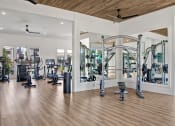 Thumbnail 13 of 49 - a large fitness room with cardio machines and weights