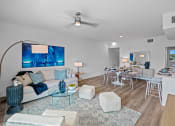 Thumbnail 19 of 78 - a living room and dining room with a couch and a table at Altis Blue Lake, Lake Worth, 33467