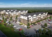 Thumbnail 1 of 19 - an aerial view of an apartment complex with a parking lot