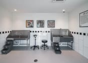 Thumbnail 37 of 78 - a kitchen with two stainless steel sinks in a room at Altis Blue Lake, Lake Worth, 33467