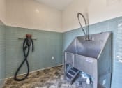 Thumbnail 24 of 25 - a wet room with a shower and a sink