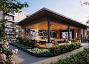 Thumbnail 19 of 28 - a rendering of a patio with a dining area