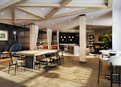 Thumbnail 3 of 28 - a dining room with a large table and chairs