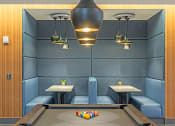 Thumbnail 28 of 47 - a billiards table in a game room