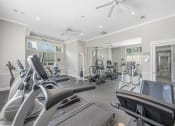 Thumbnail 4 of 35 - a gym with treadmills and other exercise equipment