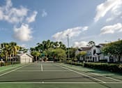 Thumbnail 29 of 36 - a tennis court at the resort with palm trees