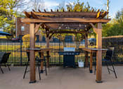 Thumbnail 5 of 16 - a pergola with two tables and a grill