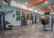 Thumbnail 12 of 25 - Two-Bedroom Apartments in Tampa, FL - Havana Square - Fitness Center with Cardio and Free Weights.
