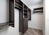 Thumbnail 31 of 80 - A walk-in closet with drawers and shelves.