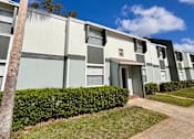 Thumbnail 37 of 38 - A row of modern apartment buildings with a palm tree in front.