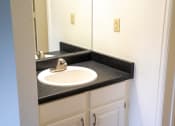 Thumbnail 21 of 43 - a sink in a bathroom with a mirror above it