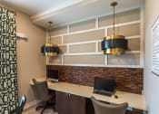 Thumbnail 8 of 37 - a home office with a desk and a computer