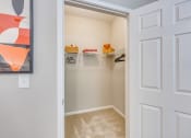 Thumbnail 11 of 29 - an empty closet with a white door and a white closet door