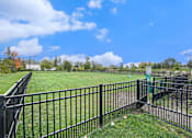 Thumbnail 25 of 30 - A black fence surrounds a green field.