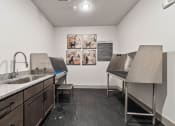 Thumbnail 17 of 41 - a kitchen with two stainless steel sinks and a counter top