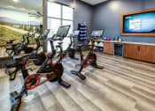 Thumbnail 33 of 50 - Equipment in gym at Icon Apartment Homes at Ferguson Farm, Bozeman, MT, 59718