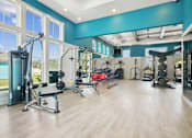 Thumbnail 13 of 24 - A spacious home gym with a variety of exercise equipment.