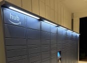 Thumbnail 18 of 29 - a large group of lockers with a hole in the side