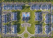 Thumbnail 29 of 29 - an overhead view of a parking lot in a residential area