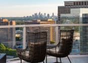Thumbnail 37 of 44 - a terrace with two chairs and a view of the city