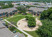 Thumbnail 14 of 29 - an aerial view of a neighborhood with houses and trees