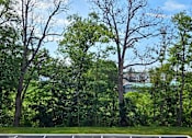 Thumbnail 14 of 16 - Enjoy wooded views from your new patio/balcony, available at select units at Greenwood Commons Apartments.