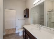 Thumbnail 17 of 37 - Bathroom with mirror and sink at The Flats at Summit Station, Pennsylvania, 15129