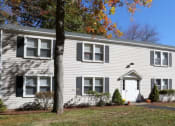 Thumbnail 6 of 7 - a white house with black shutters and a tree