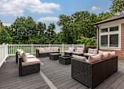 Thumbnail 15 of 18 - Spacious Patio With Sitting Arrangements at The Apartments at The Sycamores, Virginia