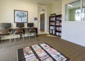 Thumbnail 26 of 30 - library and computer room at East Village Apartments