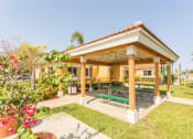 Thumbnail 9 of 13 - neatly landscaped pavilion for bbqs and picnics